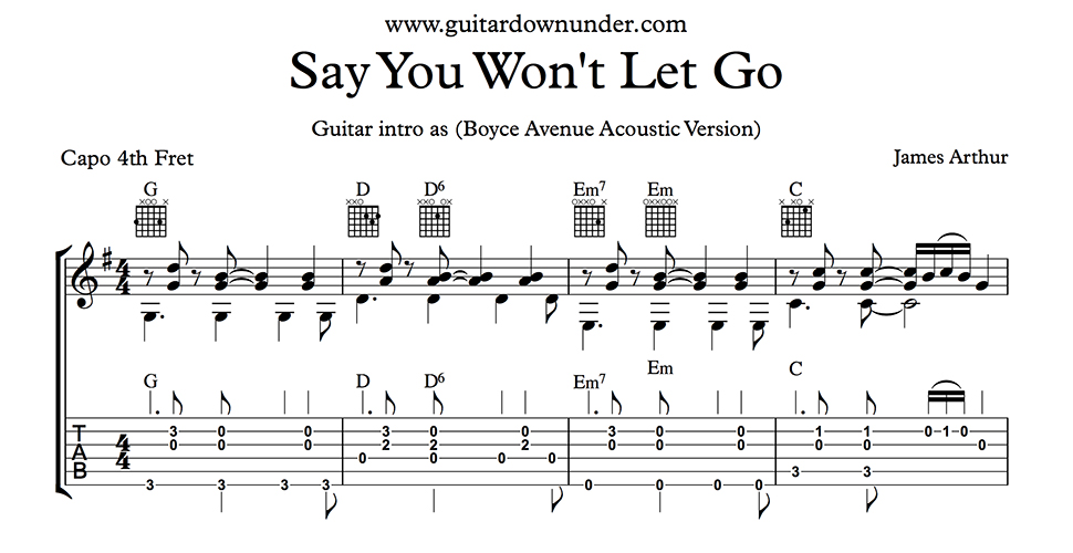 Say You Won't Let Go - James Arthur Sheet music for Piano (Solo)