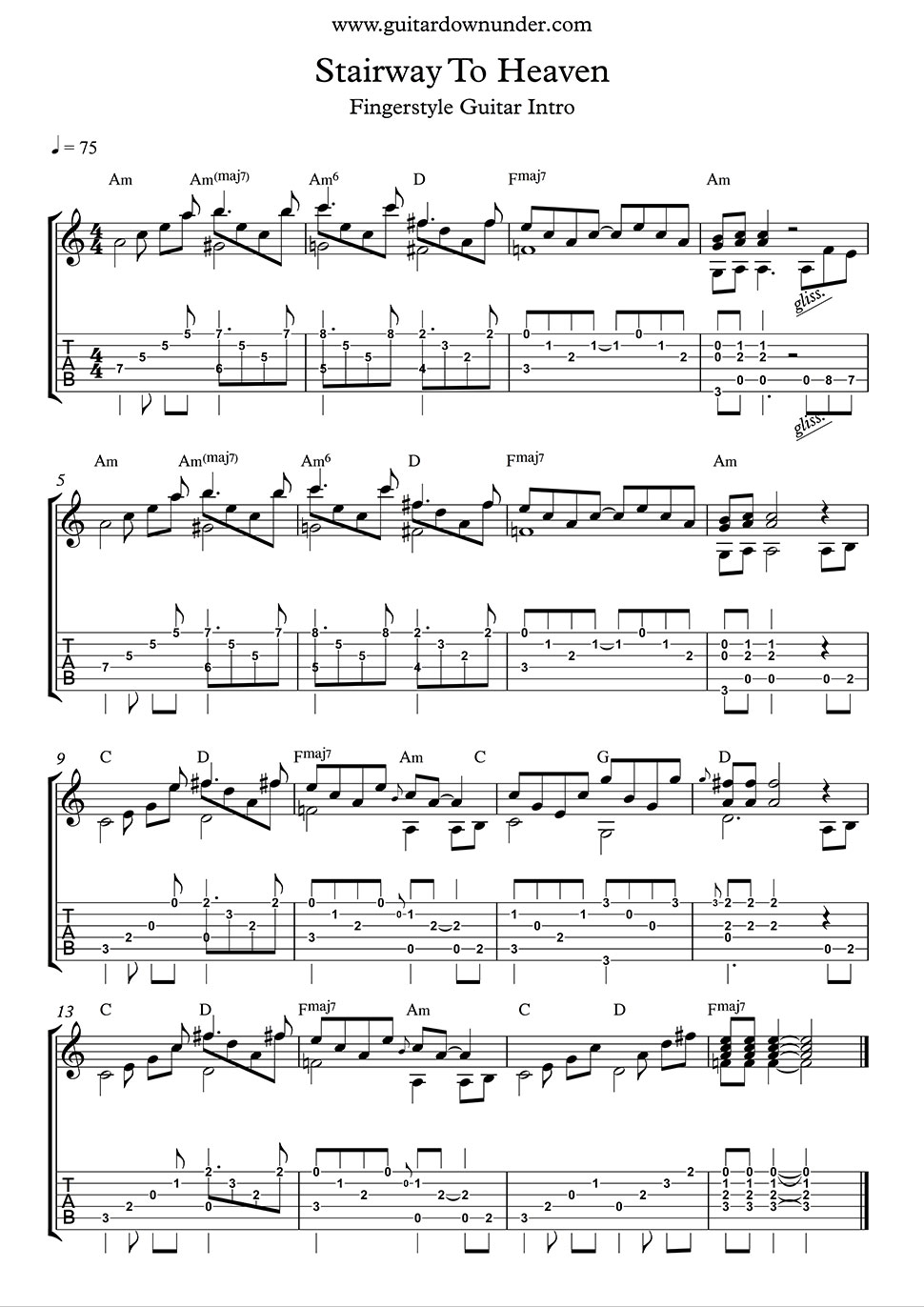 stairway to heaven tabs