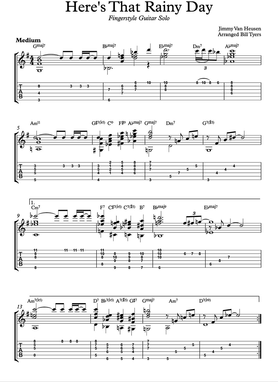 Rainy Days And Mondays Sheet Music | Carpenters | Guitar Chords/Lyrics