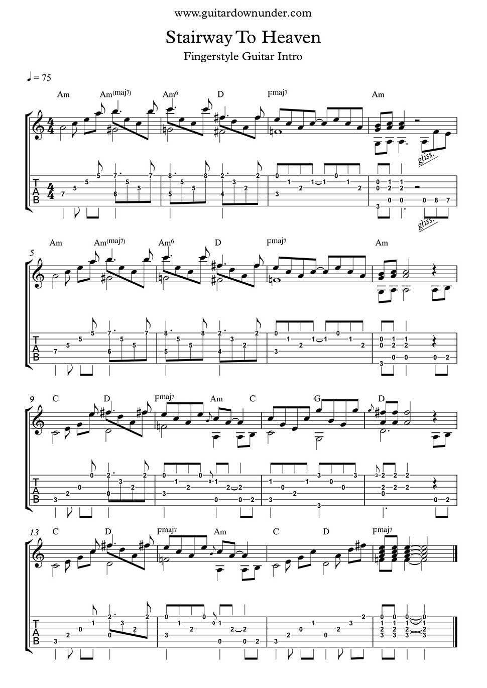 Stairway To Heaven Solo Tab