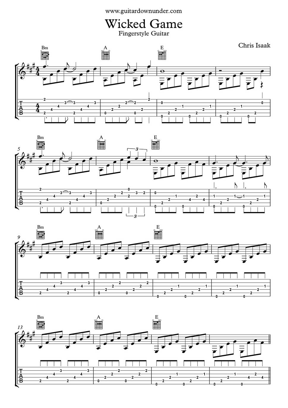 Play The Game sheet music for guitar (chords) (PDF) v2