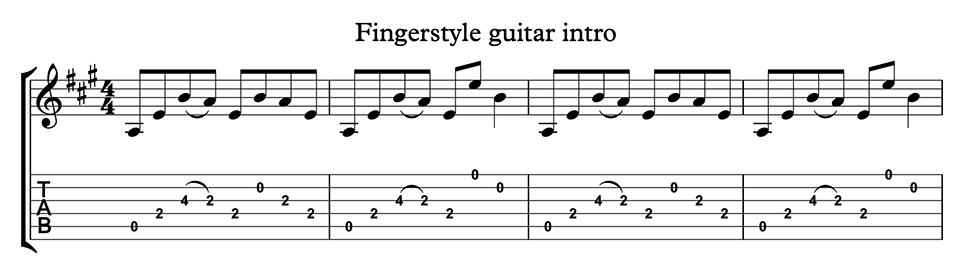 Intro of Lady Magdelene for Fingerstyle guitar